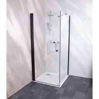 SANOTECHNIK Duschwand »Sanoflex Black YOUNG«, Glas