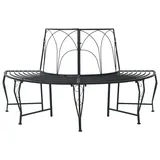 vidaXL Baumbank 160 x 80 x 89 cm Schwarz