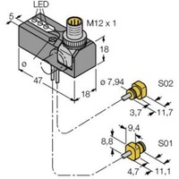 Turck Sensor induktiv NI2-K08Q #1650124