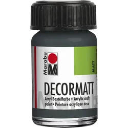 Marabu 140139079 Marabu-Decormatt 079, 15 ml, dunkelgrau