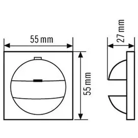 ESYLUX Abdeckung IP20-G55 Schalter
