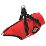 vidaXL Hundemantel mit Geschirr Wasserdicht Reflektierend Rot 2XL