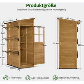 MCombo Gartenschrank 1,20 x 0,86 m Beige
