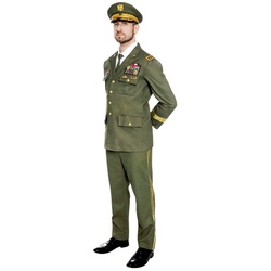 Maskworld Kostüm General Uniform Kostüm, Jawoll, Herr General! Ranghohes Kostüm von MASKWORLD grün M-L