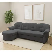 DOMO collection Ecksofa Flores Schlafsofa, B/T/H: 233/142/86 cm, L-Form, wahlweise mit Bettfunktion, wahlweise mit Federkern, auch in Leder grau