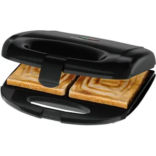 Clatronic ST 3814 Sandwich-Toaster Automatische Temperaturanpassung, Antihaftbeschichtung Schwarz