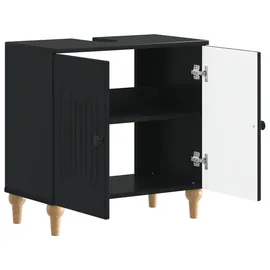 vidaXL Waschbeckenunterschrank Alkmaar 59,5 x 31,5 x 59 cm Schwarz