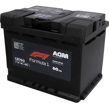 Formula 1 Formula1 Starterbatterie AGM CB760 60Ah 660A Maße: 242x175x190mm