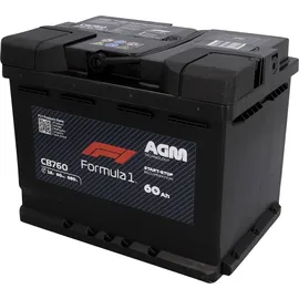 Formula 1 Formula1 Starterbatterie AGM CB760 60Ah 660A Maße: 242x175x190mm
