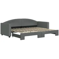 VidaXL Tagesbett Ausziehbar Dunkelgrau 80x200 cm Stoff