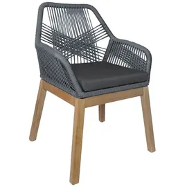 Garden Pleasure Pomona Gartenstuhl 62 x 60 x 82 cm grau 4 St.