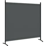 Woltu 1-Flügel-Raumteiler 180x177 cm, freistehender Sichtschutz für innen & Außen, Trennwand für Balkon, Terrasse, Garten, Dunkelgrau