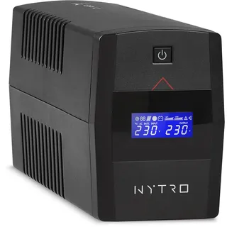 EPYC® NYTRO - USV Reiner Sinus, UPS, USV für Gaming-PCs, Aktiven PFC-Netzteilen, MAC und Konsolen, 800VA / 480 Watt, Unterbrechungsfreie Stromversorgung, 2X Schuko Ausgängen