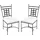 Marrakesch Orient & Mediterran Interior Athen Gartenstuhl 40 x 40 x 107 cm schwarz 2 St.