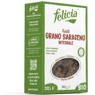 Fusilli Senza Glutine di Grano Saraceno Integrale - Pasta Felicia 340