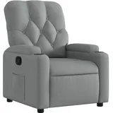 vidaXL Relaxsessel Hellgrau Polyester 50 x 93,5 x 50 cm Grau mit Liegeposition