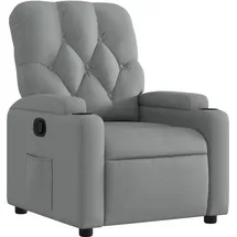 vidaXL Relaxsessel Hellgrau Polyester 50 x 93,5 x 50 cm Grau mit Liegeposition