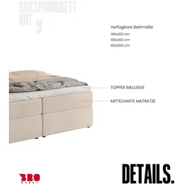 bromarkt Denver 140 x 200 cm H3 Beige