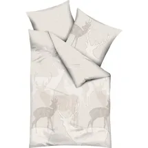 KAEPPEL Bettwäsche HIRSCHE, 135 x 200 cm - 1x 80x80 cm
