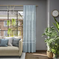 Vorhang NEUTEX FOR YOU "Libre-ECO" Gr. 1, blau, B:142cm H:245cm, Jacquard, Polyester, Gardinen