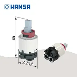 Hansa Classic 3.5 Steuerpatrone 59913075 Keramikscheiben mit integrierten Fettdepots, Temperaturbegrenzer