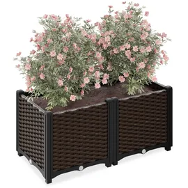 Relaxdays 80 x 38 x 40 cm Braun