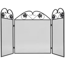 vidaXL Funkenschutzgitter 102 x 61 cm 3-tlg. schwarz klappbar