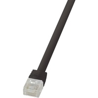 Logilink Slimline Flach-Patchkabel, Cat6, U/UTP, RJ-45/RJ-45, 1m, schwarz (CF2033U)