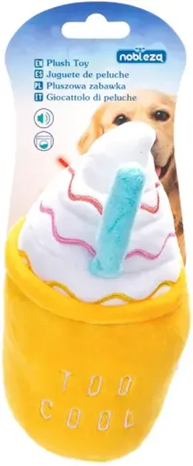 NOBLEZA Plüschspielzeug Eiscreme, H 20 x L 10 x B 10 cm, für den Hund