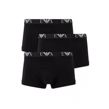 Emporio Armani Herren Shorts Vorteilspack - Trunks, Pants, Unterwäsche, Stretch Cotton schwarz S