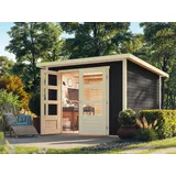 KA-Gartenhaus Stockach 4, 19 mm anthrazit -SP Gerätehaus Geräteschuppen Holz