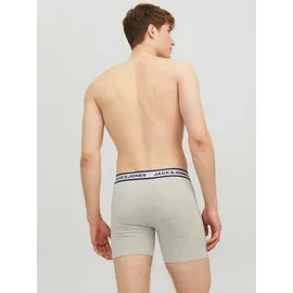 JACK & JONES Solid Boxershorts 3 Einheiten Light Grey Melange / Pack White Navy Blazer M