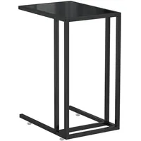 VidaXL Computer-Beistelltisch Schwarz 50x35x65 cm Hartglas