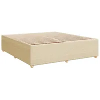 VidaXL Bettgestell ohne Matratze Creme 180x200 cm Stoff