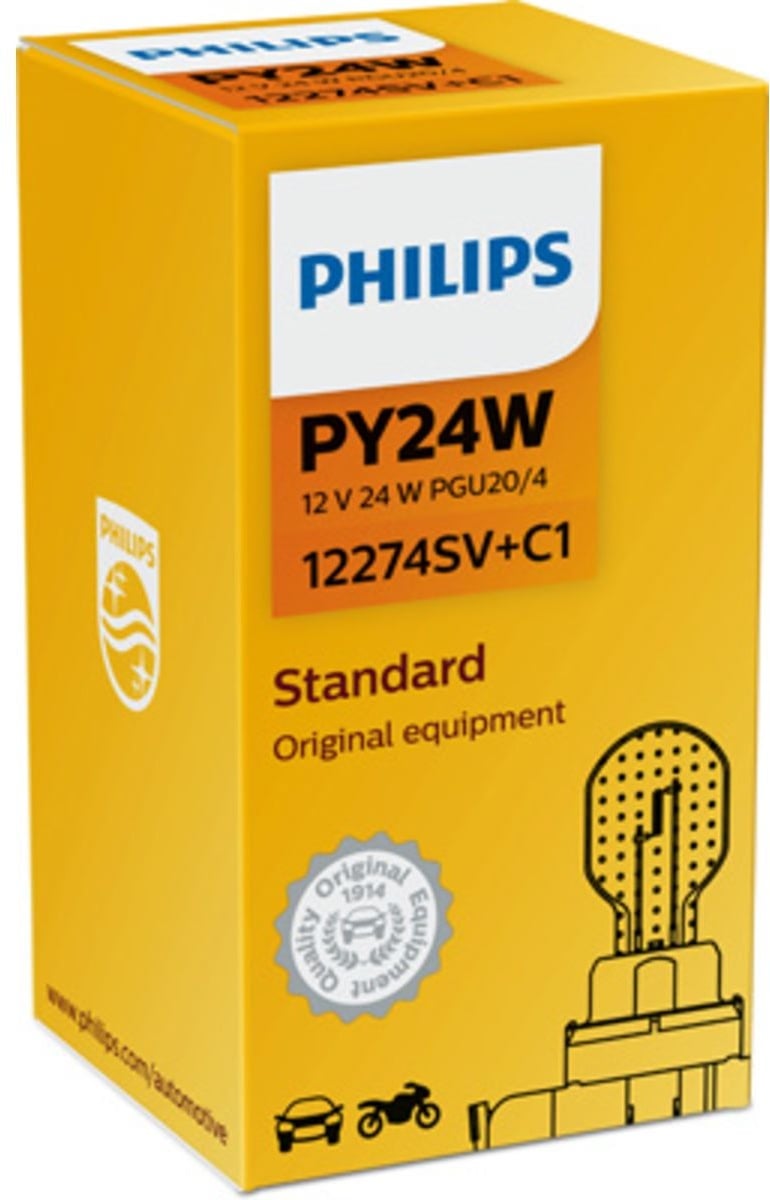 Glühlampe Sekundär PHILIPS PY24W 12V, 24W, 1 Stück