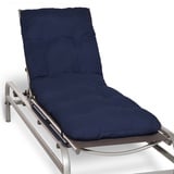 Beautissu Auflage für Gartenliege Flair RL - Deckchair Auflage 190x60x8 cm - Polster für Sonnenliege Liegestuhl Auflage für Gartenmöbel in Dunkelblau