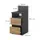 Vicco Nachtschrank Monty 25 x 59,1 x 32,3 cm Anthrazit/Goldkraft Eiche