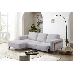 Ecksofa EXXPO - SOFA FASHION "Starr, modern und klassisches Design, hochwertige Verarbeitung, bequem", grau, B:250cm H:84cm T:163cm, Sofas, L-Form, wahlw. elektrische Sitztiefenverstellung, Massivholzfüße