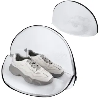 MIVORA Wäschenetz Wäschesack für Schuhe Sneaker, 2 Stück Netz Schuhsack Waschmaschine mit Reißverschluss Wäschesack, Waschbeutel, Schuhwaschbeutel für Waschmaschine und die Reise - nein