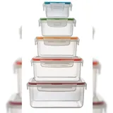 Lock & Lock Frischhaltedose quadratisch weiß 1,2 l 5-teilig