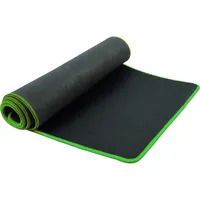 shibby XXL Gaming Mousepad für Tastatur und Maus mit grün vernähten Rändern