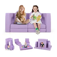 Costway Kindersofa, Lila, Textil, 72x60x142 cm, Kinder- & Jugendzimmer, Jugendmöbel, Jugendsofas