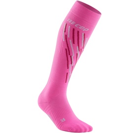 CEP Thermo Socks, Socken Damen Ski Kompressionssocken, rosa,