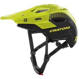 Cratoni Unisex – Erwachsene C-maniac Helmet, Schwarz/Neongelb Matt, XL