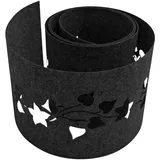 zaun|zu® Sichtschutzstreifen 255 x 15 cm Schwarzgrau Vlies 2 St.