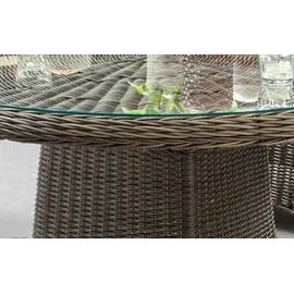 Destiny PALMA LUNA 4x Hochlehner + Tisch Ø120x75cm, vintage grau