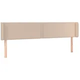 vidaXL Kopfteil mit Ohren Cappuccino-Braun 183x16x78/88 cm Kunstleder