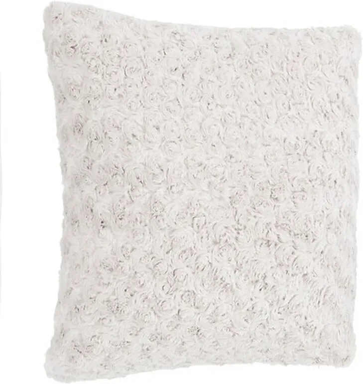 Weiches Bouclé-Kissen 45 x 45 cm in Ecru