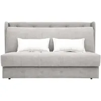 Konstanta Möbelhaus Schlafsofa Derby Lite Akkordion 160 cm, Buchenholzlatten und eine Matratze mit einem Pocket-Spring-Federkern." beige