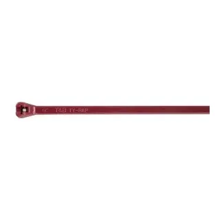 ABB TYV525M Ty-Rap Stahlnasenkabelbinder 186x4,8mm, 220N, Fluoropolymer ETFE rotbraun, -60/+160°C, UL94 V-0, VPE 100 geringe Rauchentwicklung im  - 100 Stück